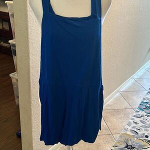 Michael Lauren Women's M Ridley Shorts Overalls Monestone Blue Romper Coastal